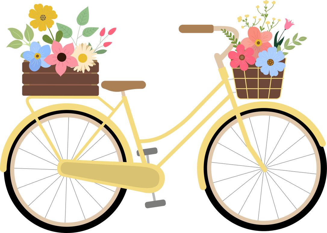 Spring floral bicycle